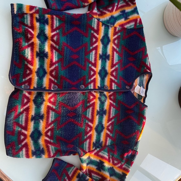 Vintage David Wayne fleece cardigan 80’s 90’s mountain tech L made in USA - Picture 5 of 6